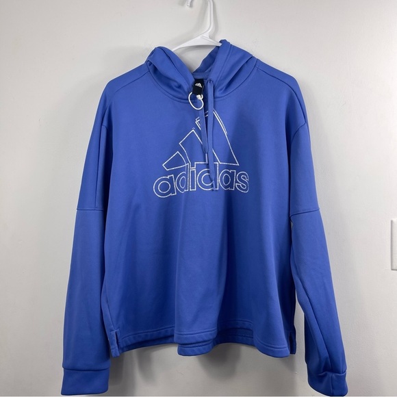 Adidas Womens Real Lilac Team Issue Pullover Hoodie Sweatshirt size XL - Picture 6 of 7